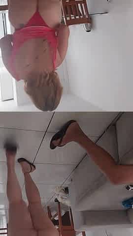 BBW Cleaning the House for Her Husband.