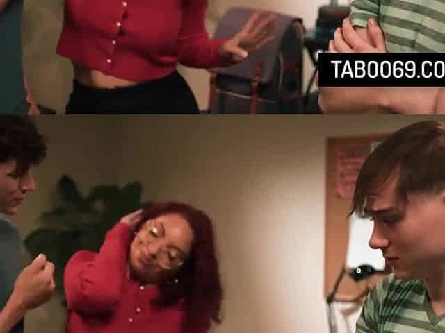 PAWG Redhead Teacher Double Permeated in The Classroom
