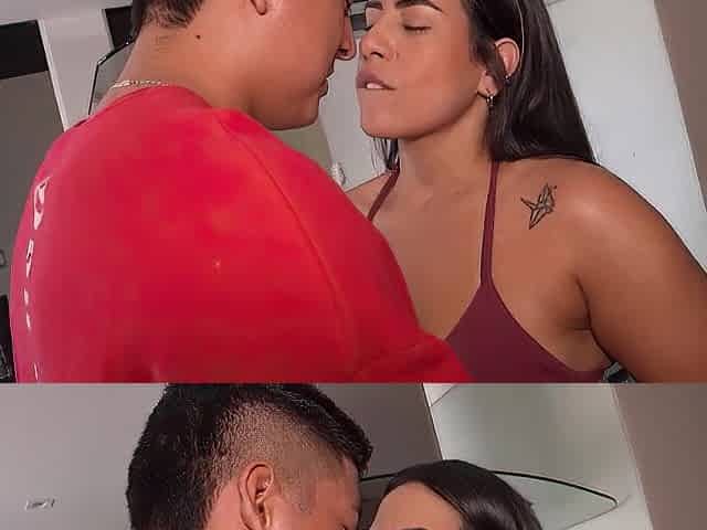 Large-bootied neighbour wishes milk, so this babe goes to her neighbour's abode to get it.