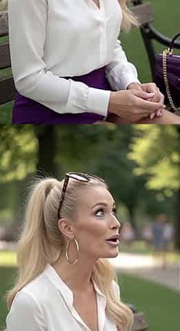 1st professional hawt UPSKIRT fotoshooting in a public park - (AI-Entertainment)