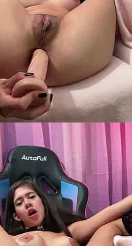 Sexy hottie Anetta Keys enjoys a solo toy masturbation