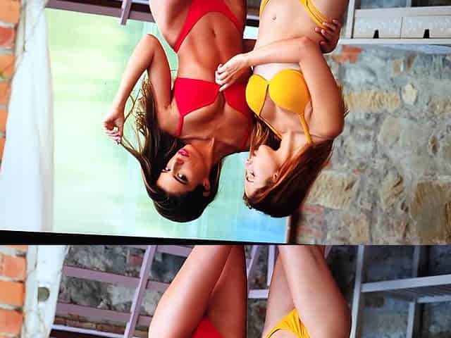 Small tit slender teen babes enjoying lesbian pussy licking