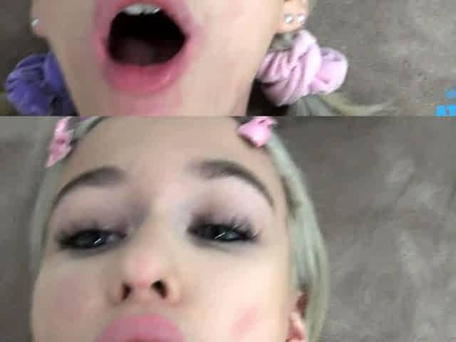 Amateur blonde teen sucks dick in hot pov blowjob sex tape
