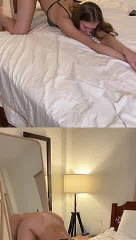 Riding Dildo on the Mirror