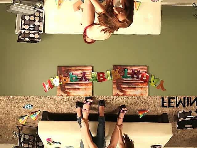 Lesbo students having a intimate party