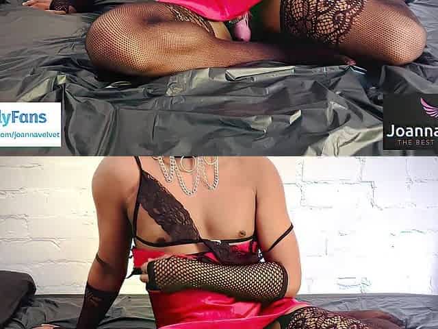 Sissy Doxy in Satin Underware Riding Sex-toy and Sissygasm Cum in Chastity