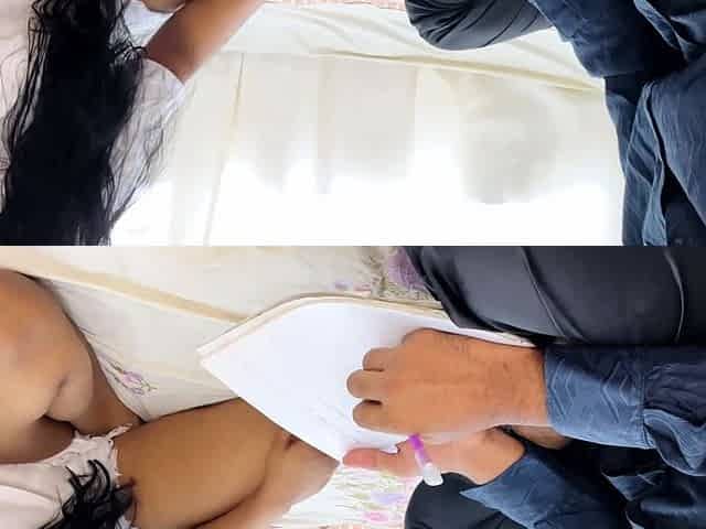 Hot Indian Teacher Gives Private Lessons to Young Student