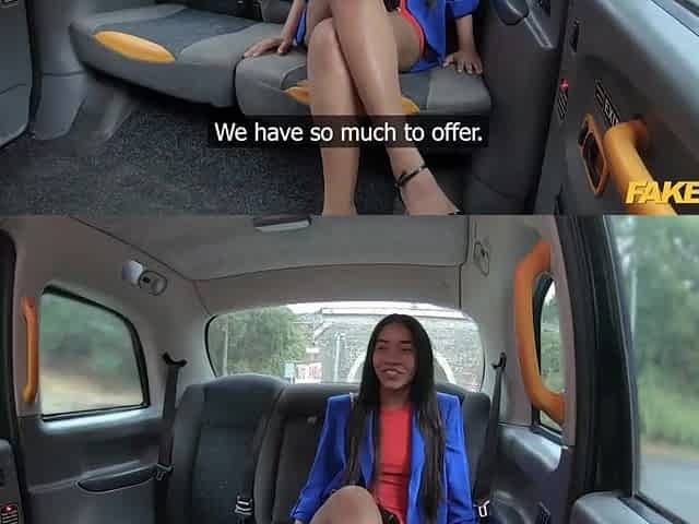 Fake Taxi - Tiny Colombian Linda Baker squirts everywhere fast hard screw POV blow job