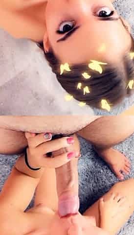 Webcam records amateur teens blowjob