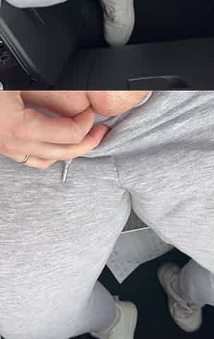 Playing with My Big Pussylips in the Car