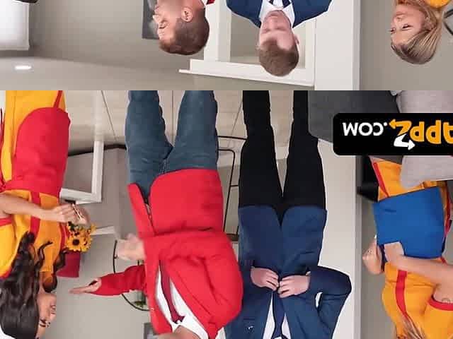 berry and nicky's halloween hookup with stepsisters leana and serena gets super freaky- cosplay porn