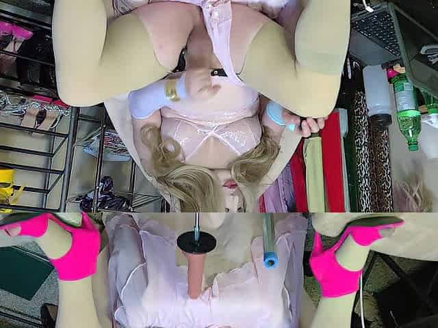 Some large toys in my vagina with a large ejaculation