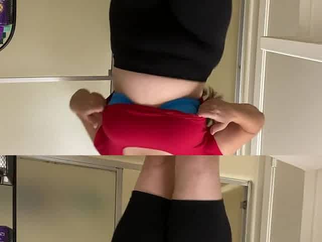 Shy Woman Pretends To Not Be Abased During A Workplace Undress Search