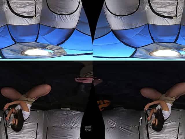 Ruka Inaba in A No-Bra, Big Tits Influencer Rolled Into My Tent Chased by a Bear - FantasistaVR