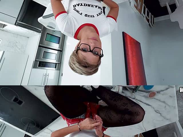 Mickey is a babe with short hair fucked by a handsome lover