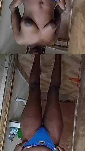 Black squirting in panties on