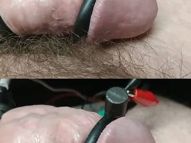 Valuable spunk fountain after estimming, hands free climax.