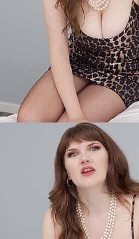 Busty British Babe Demi Sheer Pantyhose Masturbation