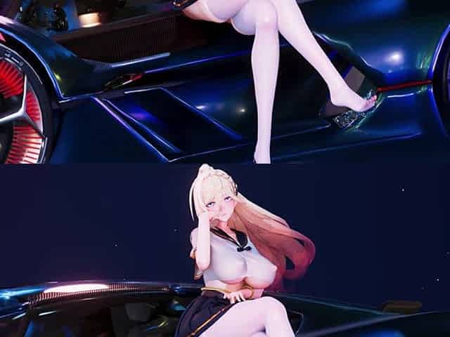 [mmd] Youlan Dale Phut Hon Triple Happiness Maid Panty Black Silk Together Super Short Jk Group