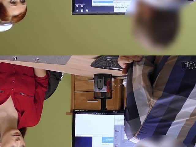 Big tits babe interviews for a new job and gets fucked by her new boss