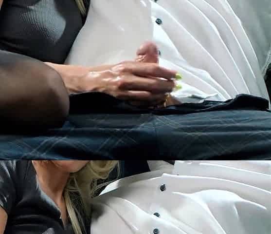 Gentle Late-Night Surprise. Amateur Blonde MILF Handjob.