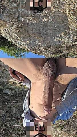 Playing with my large dick
