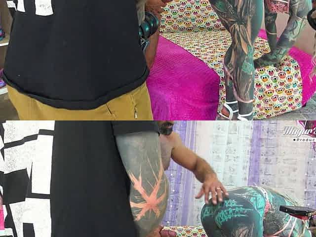 Behind the Scenes of Tattooed Anuskatzz Getting Analyzed