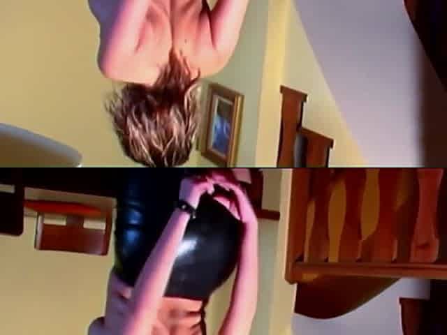 Big tits and ass teen dressed in vinyl and showing everything - MMM100