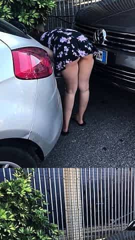 Peeing in a public car park