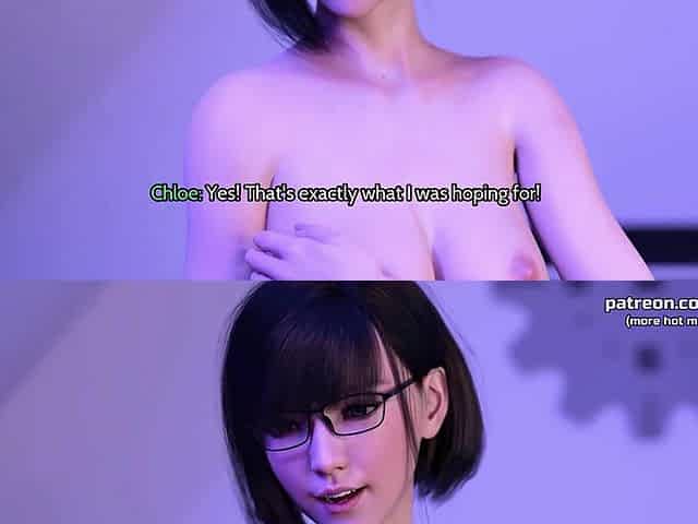 Freshwomen - Petite Nerdy Asian Teen Rides a Big Dick and Gets Her Little Pussy Creampied - 3D Animated Porn Game - Part 12