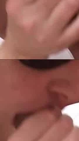 Blonde mature lady gets fucked in the bathroom