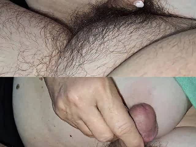 Wanking and playing with my neighbors' saggy old breasts