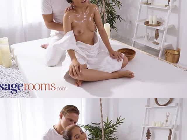 Massage Rooms Peruvian angel ends with cum inside after fleshly bang