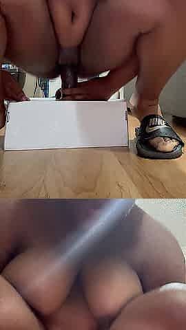 SQUIRTED ALL OVER THE FLOOR - SEX TOY RIDING