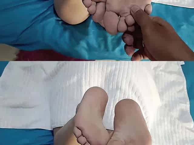 Grabbing my twat wide open like a lewd lover in the motel, I record how her rich booty opens up