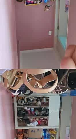 Hot brunette big boobs toying pink pussy