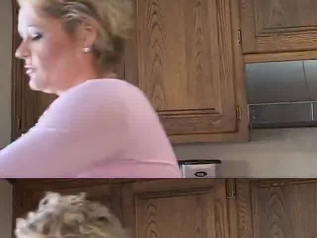 Horny Youngster Gets His Hard Cock Swallowed By Blonde Cougar Bitch