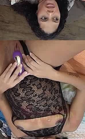 Beautiful Pregnant Woman Masturbates to Orgasm with a Vibrator During a Solo Session