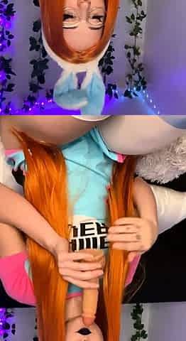 Redhead Teen In Stockings Webcam Toying
