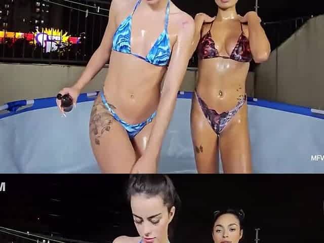 Sexy Topless Girls In Oil