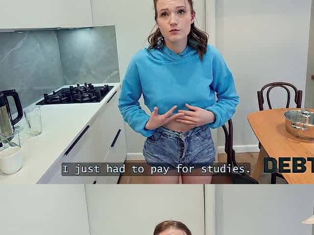 DEBT4k. Jumping on schlong and screwing in her anal opening helped her to stay in the apartment