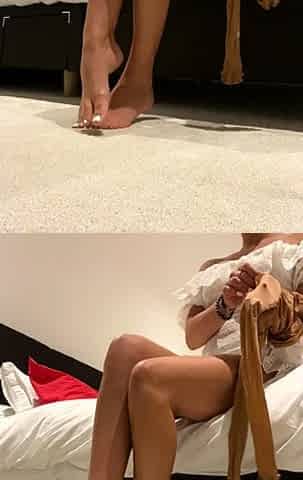 Solo masturbation and the foot fetish