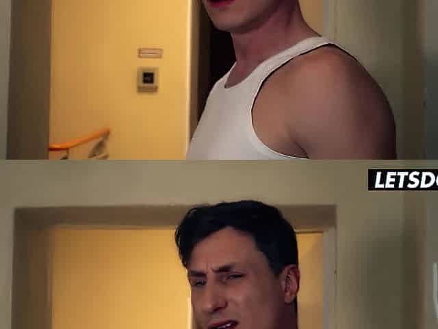 Slender Golden-haired Screws Large Penis Roommate In Hostel Room - LETSDOEIT