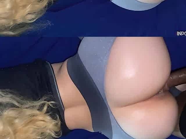 ME GETTING SCREWED IN MY SOCK LEGGINGS BY A THICK EBONY KNOB PT two (RIPPED LEGGINGS)