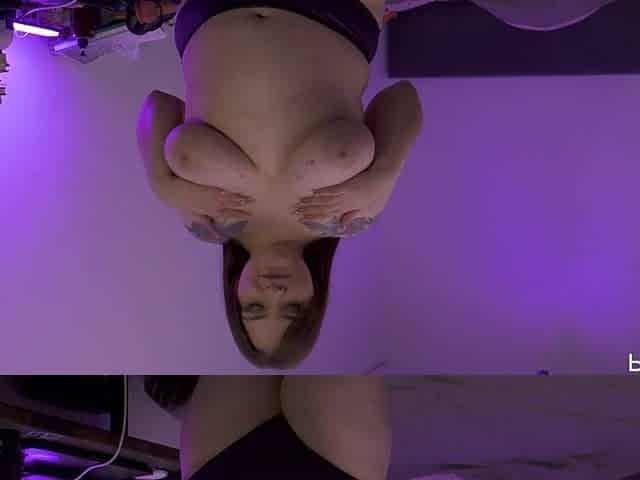 Masturbation and gentle groans of a mistresse with a thong-on