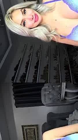 Slutty amateur blonde smoking and jerking dick