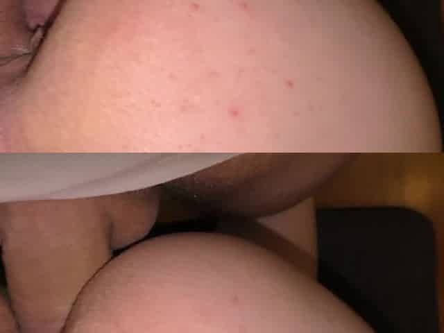 Preggo POV. jizz flow on butt