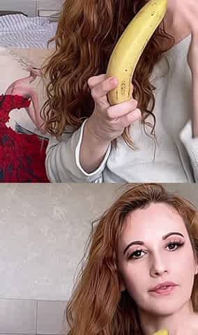 Sexy Banana Tongue Seduction