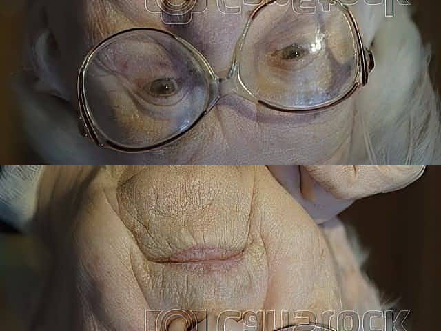 Granny looking at a big cock