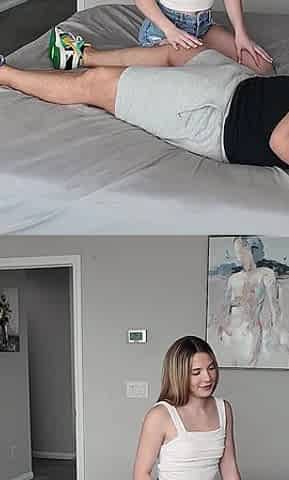 Petite Blonde Shakes From Perfect Cock Bts - Becky Summer